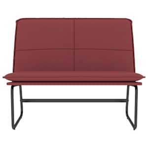 Lavice vínová 100 x 75 x 76 cm umělá kůže - obrázek 3