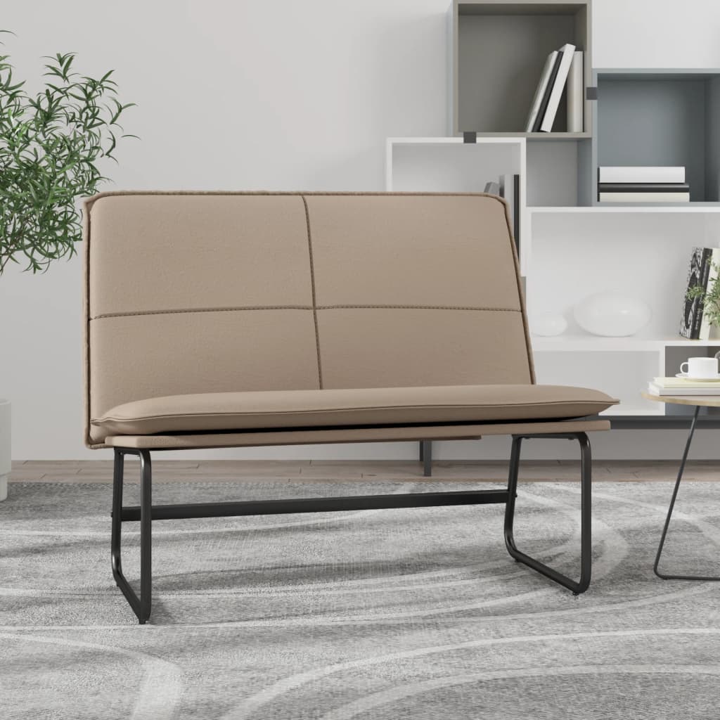 Vidaxl Banca, Cappuccino, 100x75x76 Cm, Piele Ecologica