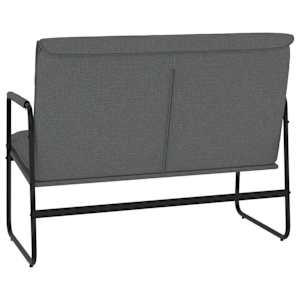 Lavice tmavě šedá 100 x 64 x 80 cm textil - obrázek 5