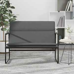 Lavice tmavě šedá 100 x 64 x 80 cm textil - obrázek 1