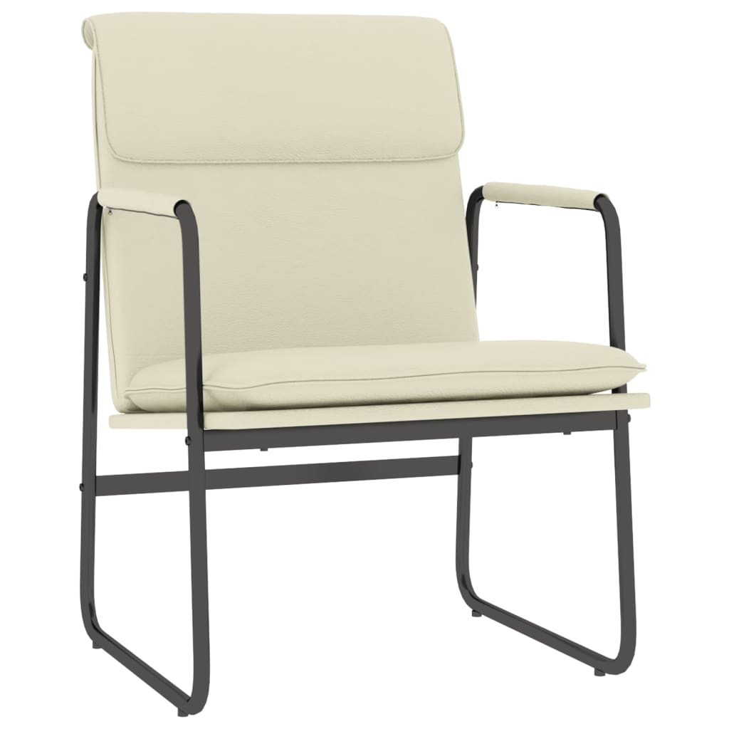 vidaXL Křeslo krémové 55 x 64 x 80 cm umělá kůže