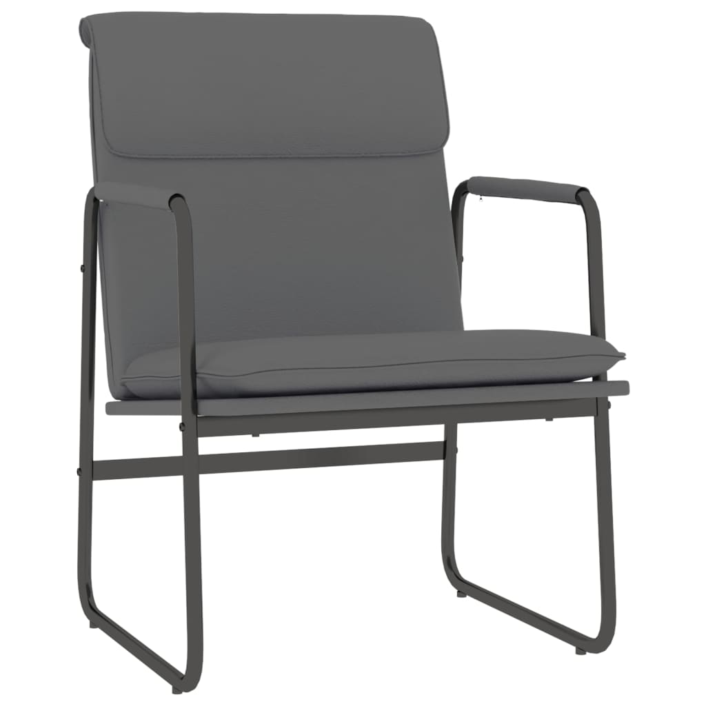 vidaXL Loungestoel 55x64x80 cm kunstleer grijs