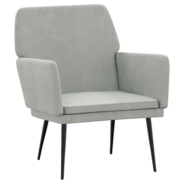 vidaXL tugitool, helehall, 62x79x79 cm, samet