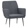 vidaXL tugitool, tumehall, 62 x 79 x 79 cm, samet