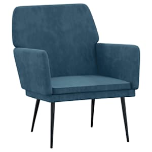 vidaXL tugitool, sinine, 62 x 79 x 79 cm, samet