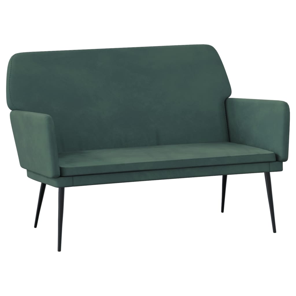 vidaXL Lavice tmavě zelená 108 x 79 x 79 cm samet