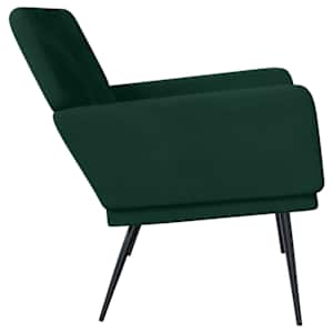 Lavice tmavě zelená 108 x 79 x 79 cm samet - obrázek 4