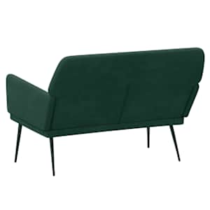 Lavice tmavě zelená 108 x 79 x 79 cm samet - obrázek 5