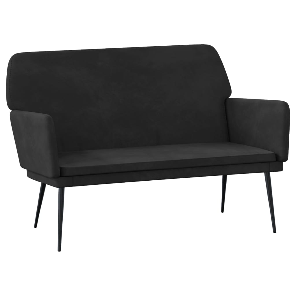 vidaXL Lavice černá 108 x 79 x 79 cm samet