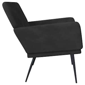 Lavice černá 108 x 79 x 79 cm samet - obrázek 4