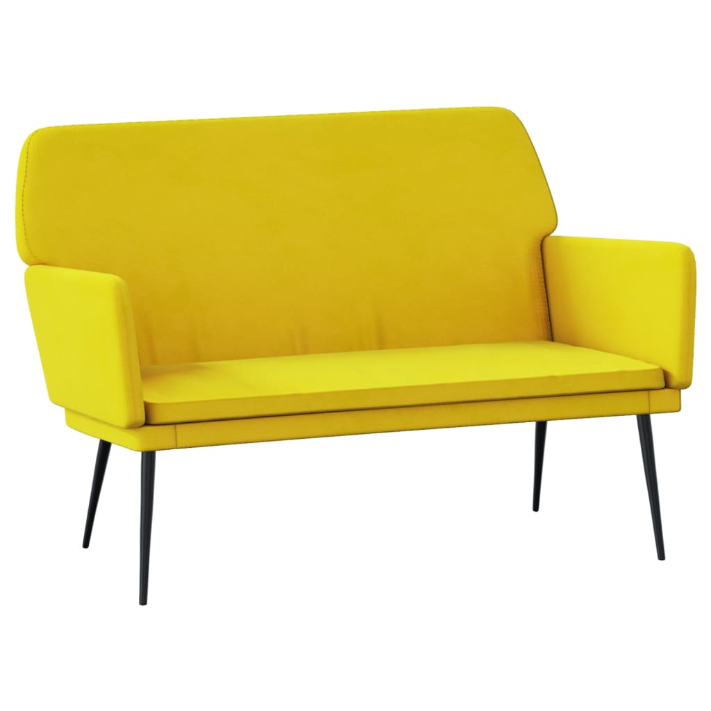vidaXL Lavice žlutá 108 x 79 x 79 cm samet