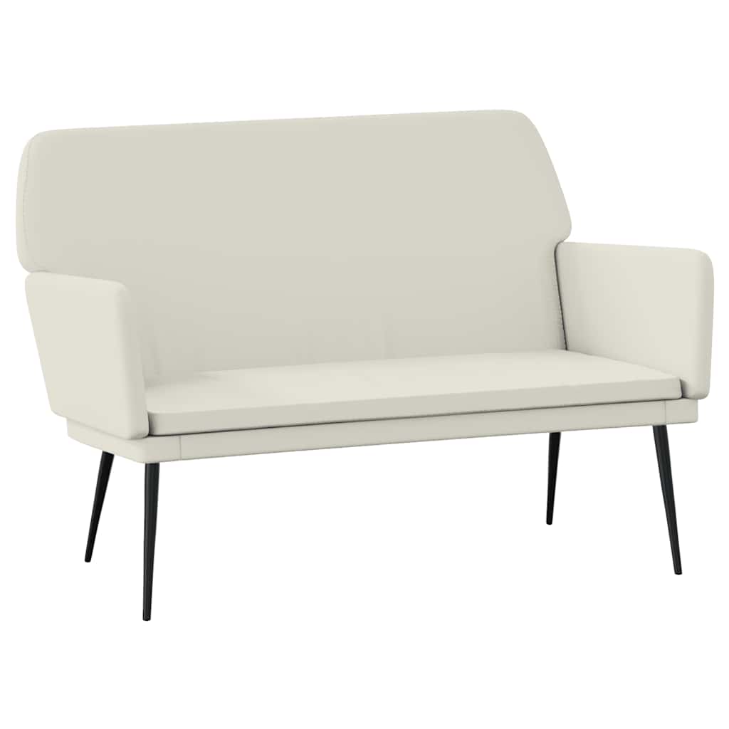 vidaXL Lavice krémová 108 x 79 x 79 cm samet