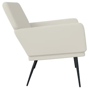 Lavice krémová 108 x 79 x 79 cm samet - obrázek 4