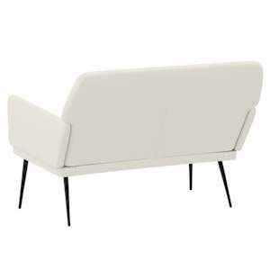 Lavice krémová 108 x 79 x 79 cm samet - obrázek 5