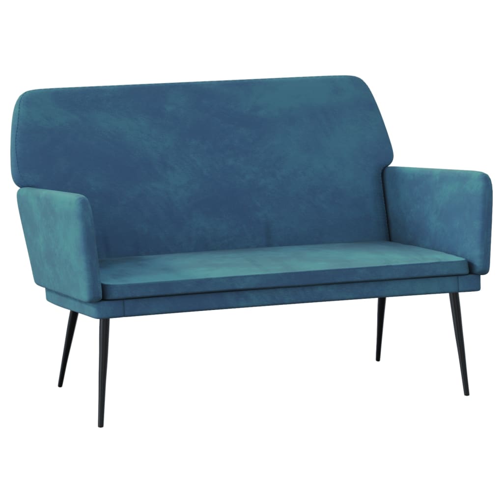 vidaXL Lavice modrá 108 x 79 x 79 cm samet