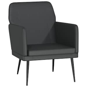 vidaXL tugitool, must, 61x78x80 cm, kunstnahk