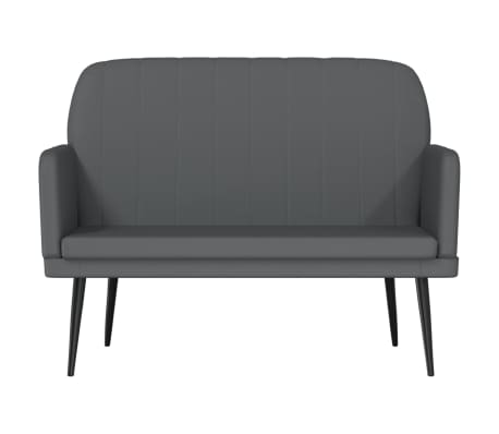 vidaXL Πάγκος Γκρι 107x80x81 εκ. από Συνθετικό Δέρμα