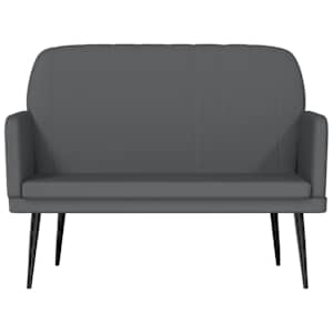 Lavice šedá 107 x 80 x 81 cm umělá kůže - obrázek 3