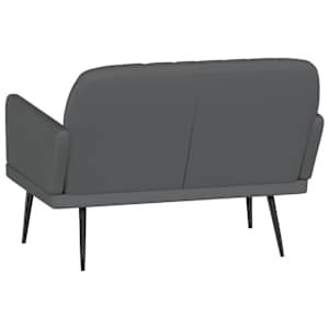 Lavice šedá 107 x 80 x 81 cm umělá kůže - obrázek 5