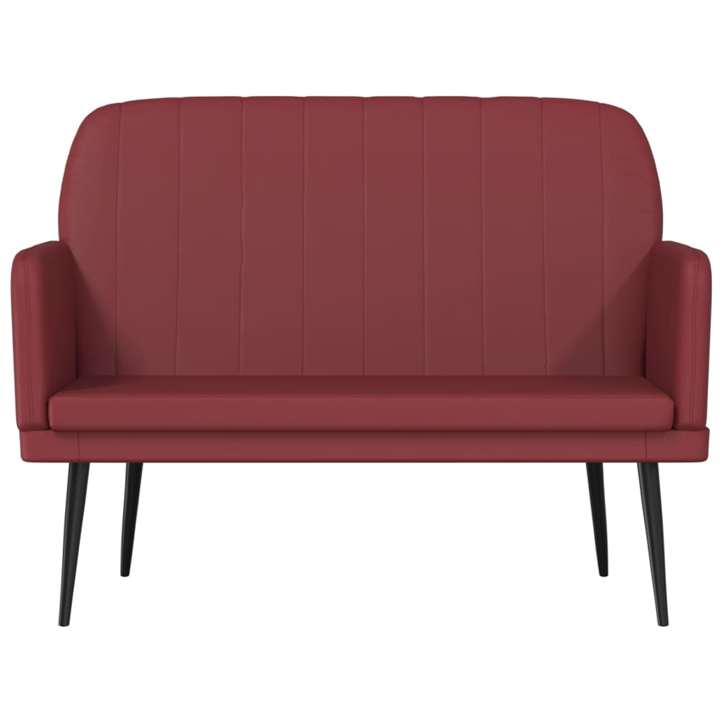 vidaXL Banc Rouge bordeaux 107x80x81 cm Similicuir