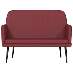 Lavice vínová 107 x 80 x 81 cm umělá kůže - obrázek 3