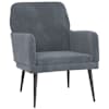 vidaXL tugitool, tumehall, 62 x 79 x 79 cm, samet