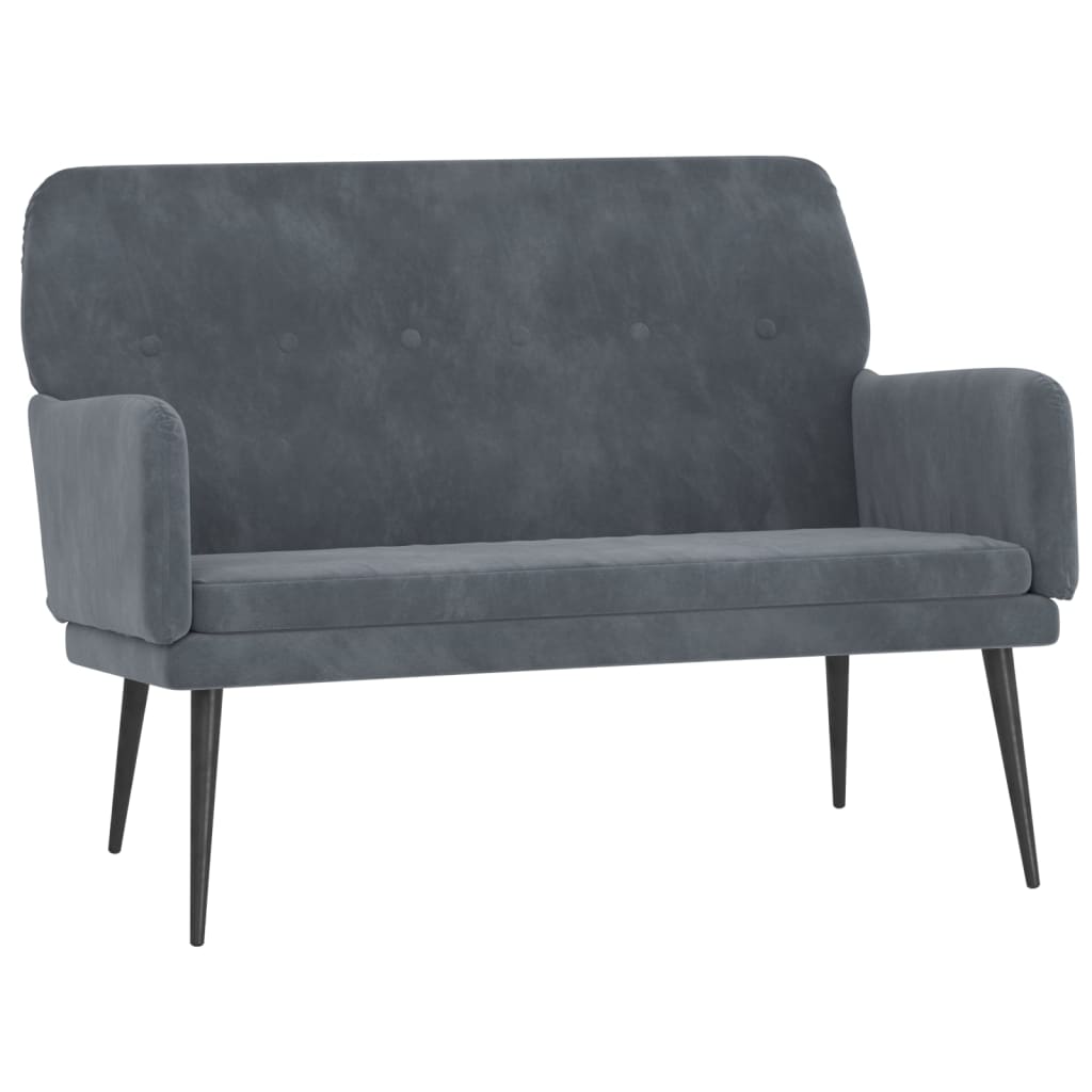 vidaXL Lavice tmavě šedá 108 x 79 x 79 cm samet