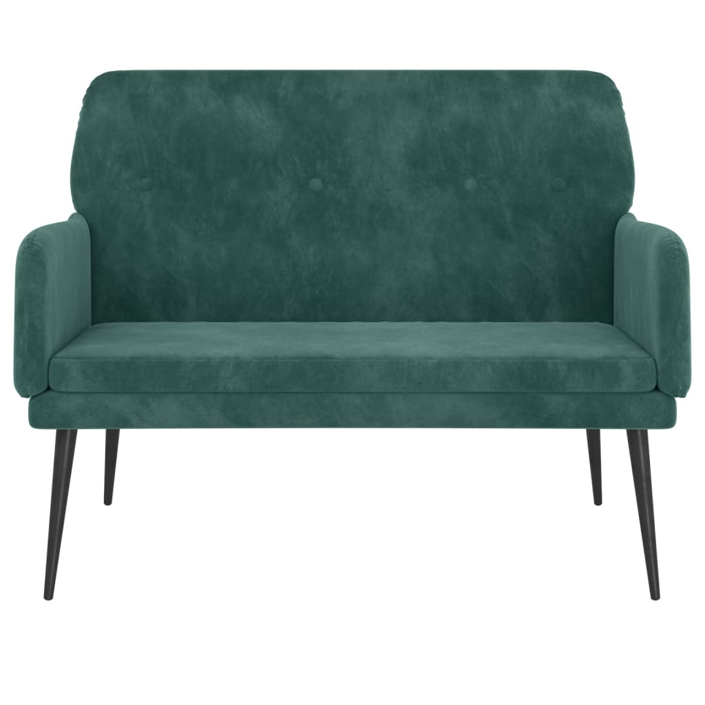 vidaXL Bankje 108x79x79 cm fluweel donkergroen afbeelding
