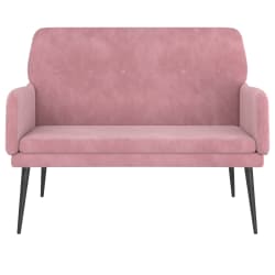 vidaXL Bankje 108x79x79 cm fluweel roze