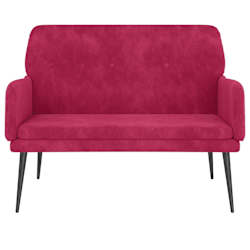 vidaXL Sitzbank Weinrot 108x79x79 cm Samt