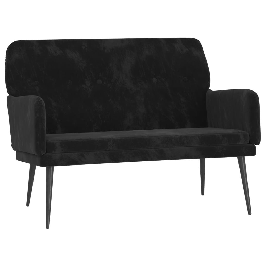 VidaXL Bench Black 42.5x31.1x31.1 Velvet