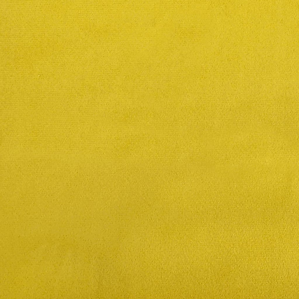 Lavička žltá 108x79x79 cm zamat