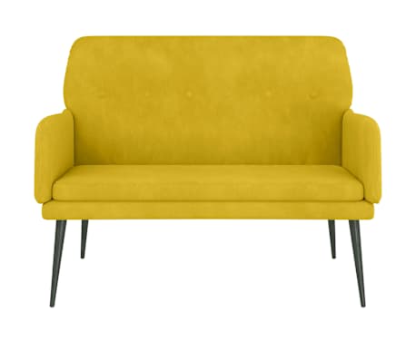 vidaXL Sitzbank Gelb 108x79x79 cm Samt