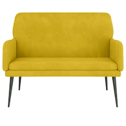 vidaXL Sitzbank Gelb 108x79x79 cm Samt