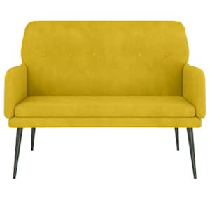 vidaXL Sitzbank Gelb 108x79x79 cm Samt