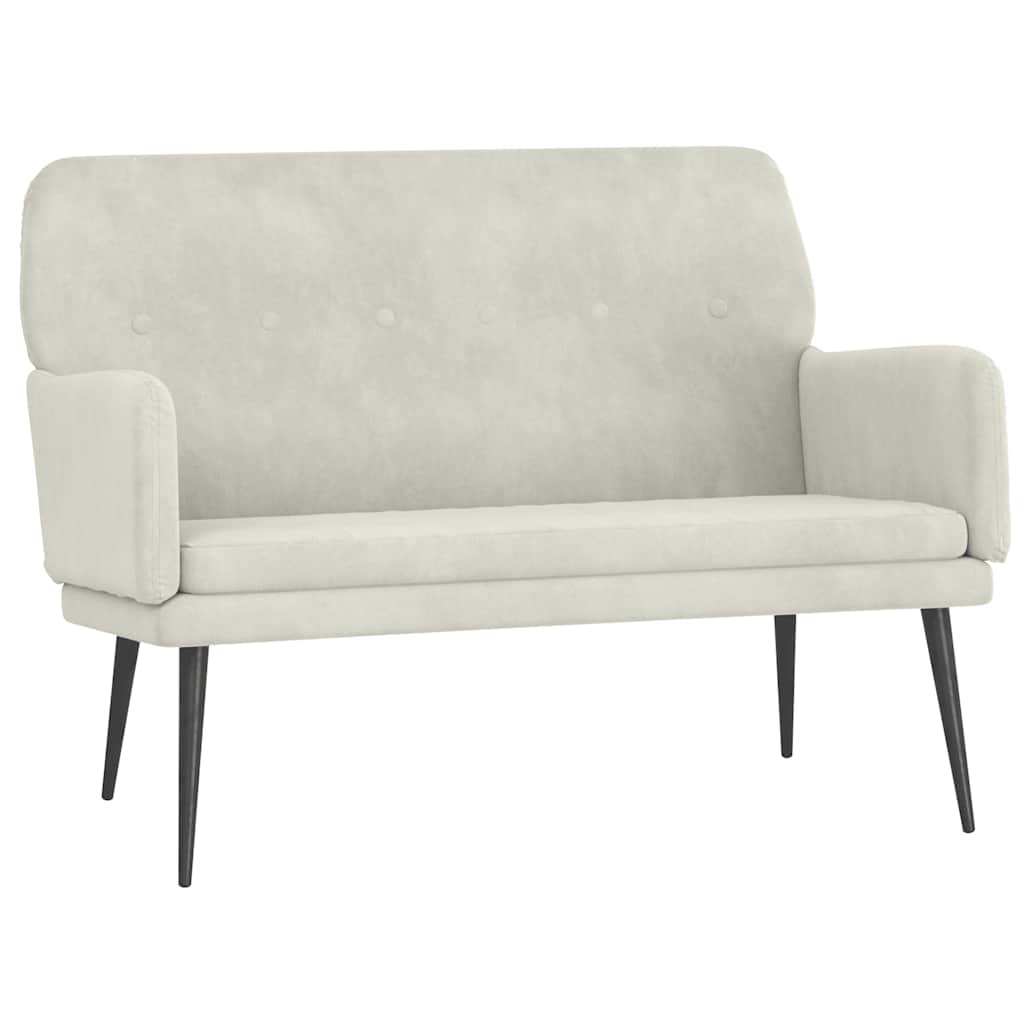 vidaXL Lavice krémová 108 x 79 x 79 cm samet