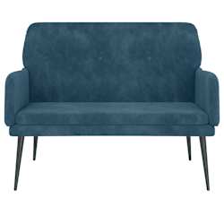 vidaXL Sitzbank Blau 108x79x79 cm Samt