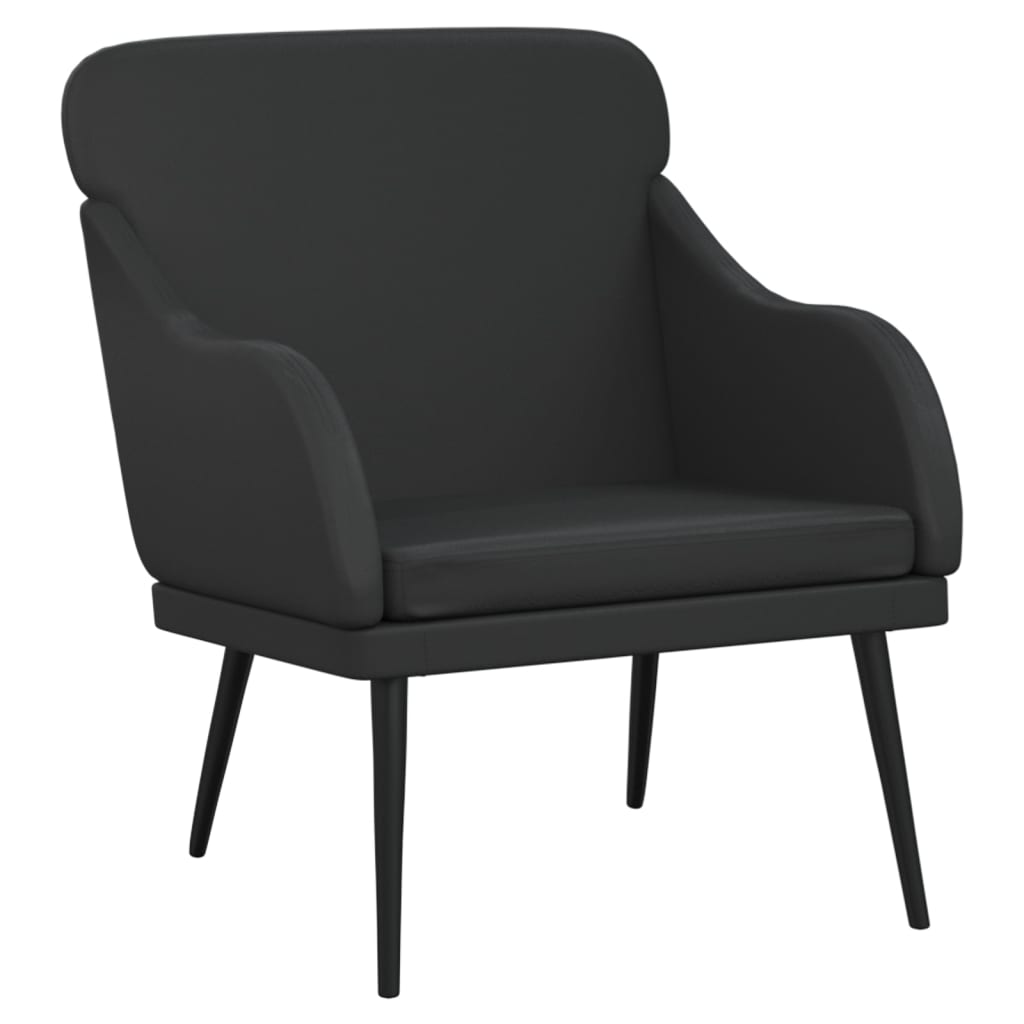 Image of vidaXL Armchair Black 63x76x80 cm Faux Leather