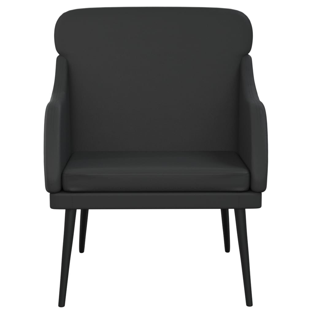 vidaXL Fauteuil 63x76x80 cm kunstleer zwart afbeelding