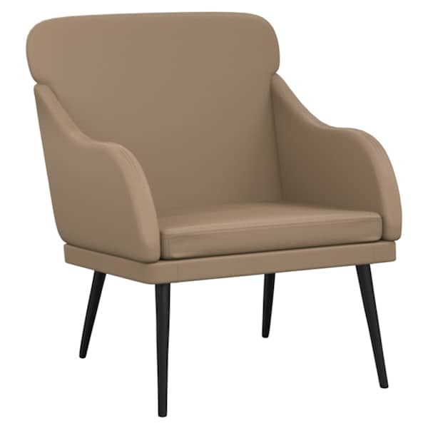 vidaXL tugitool, cappuccino, 63 x 76 x 80 cm, kunstnahk