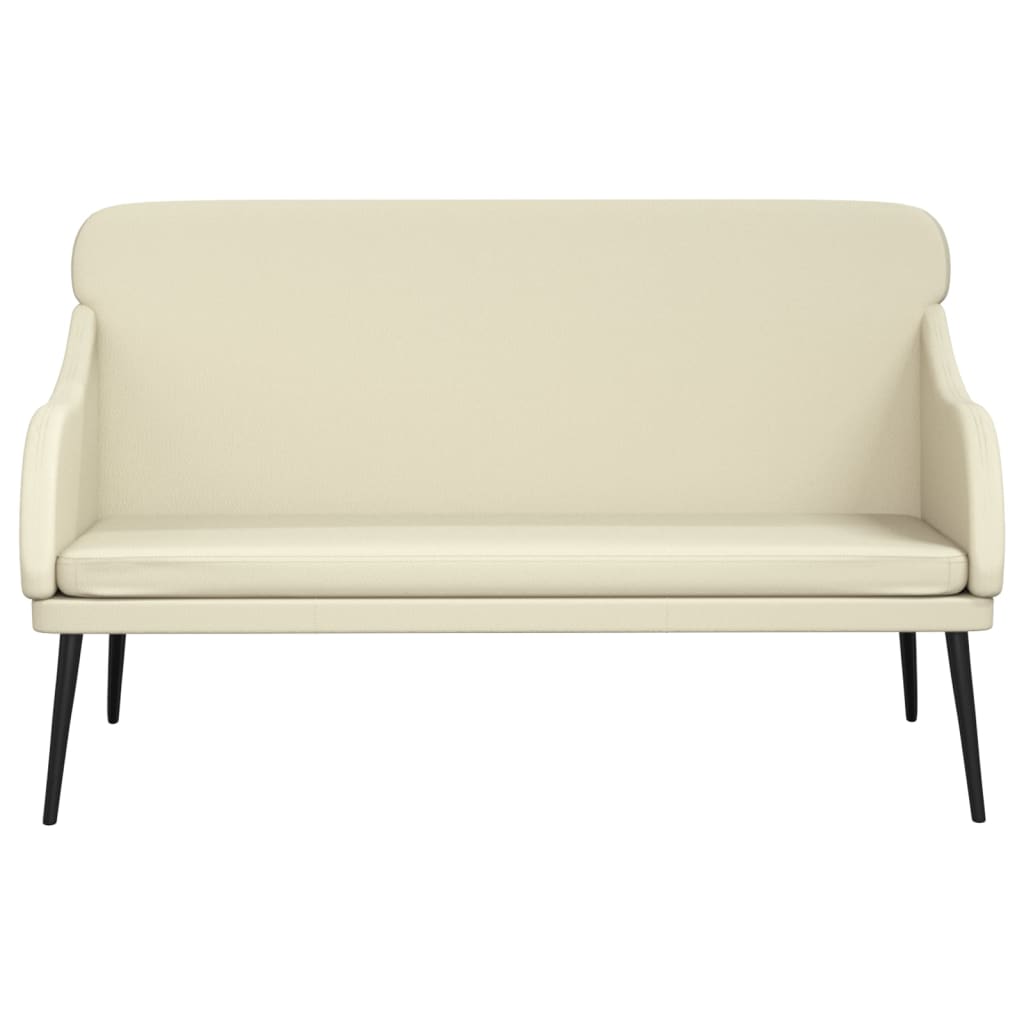 vidaXL Sitzbank Creme 110x76x80 cm Kunstleder