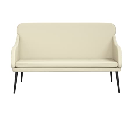 vidaXL Sitzbank Creme 110x76x80 cm Kunstleder