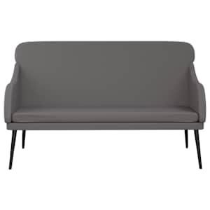 Lavice šedá 110 x 76 x 80 cm umělá kůže - obrázek 3