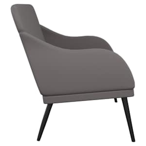 Lavice šedá 110 x 76 x 80 cm umělá kůže - obrázek 4