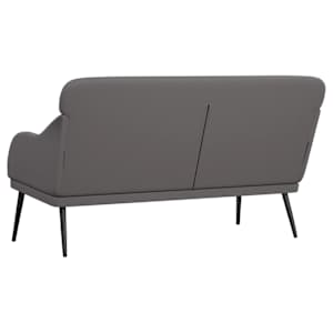 Lavice šedá 110 x 76 x 80 cm umělá kůže - obrázek 5
