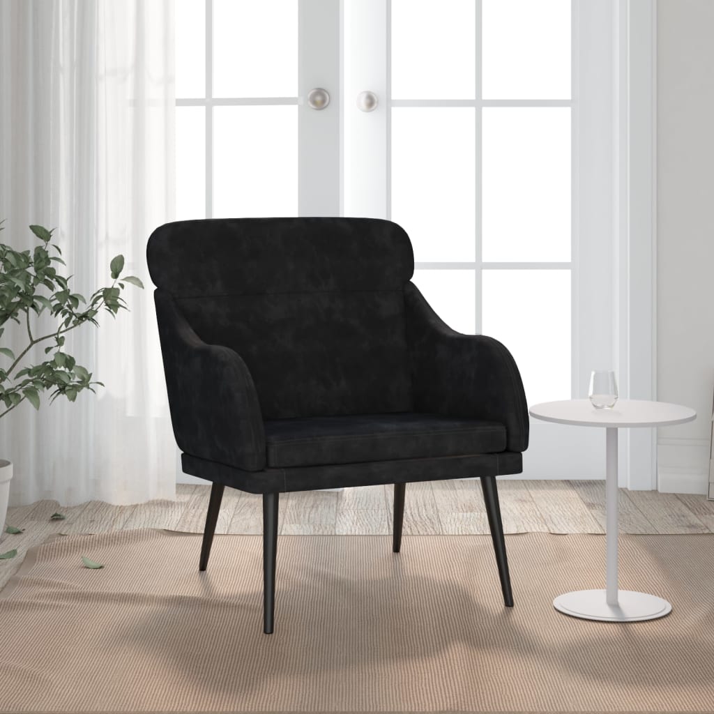 Thumbnail - vidaXL Sessel Schwarz 63x76x80 cm Samt