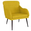vidaXL tugitool, kollane, 63 x 76 x 80 cm, samet