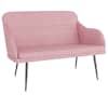 vidaXL pink, roosa, 110 x 76 x 80 cm, samet