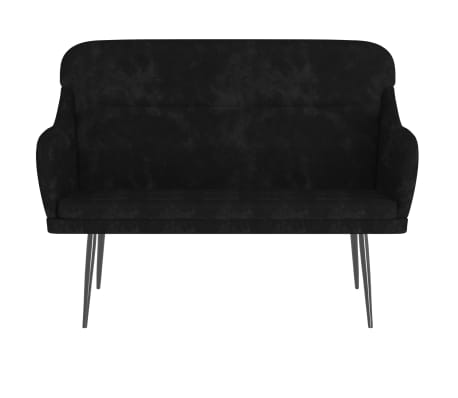 VidaXL B&auml;nk svart 110x76x80 cm sammet