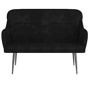 VidaXL B&auml;nk svart 110x76x80 cm sammet
